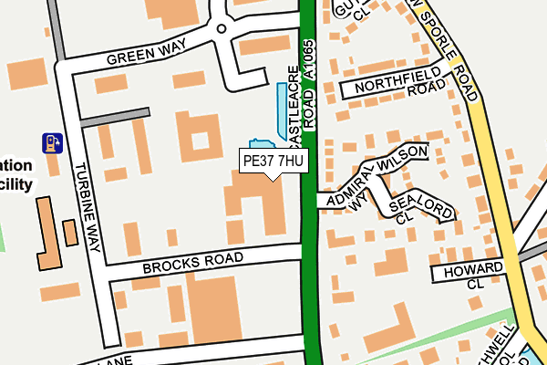 PE37 7HU map - OS OpenMap – Local (Ordnance Survey)