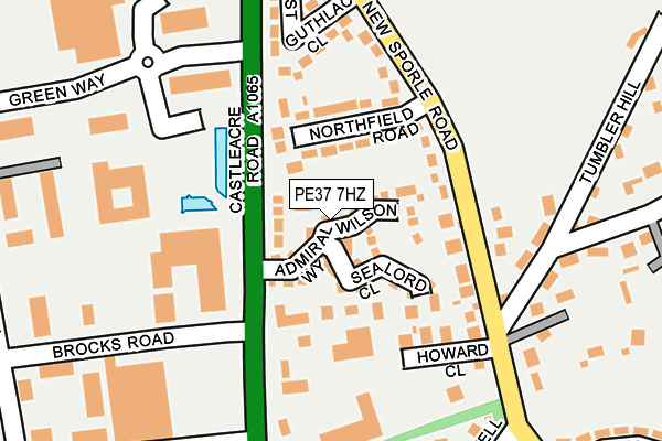 PE37 7HZ map - OS OpenMap – Local (Ordnance Survey)