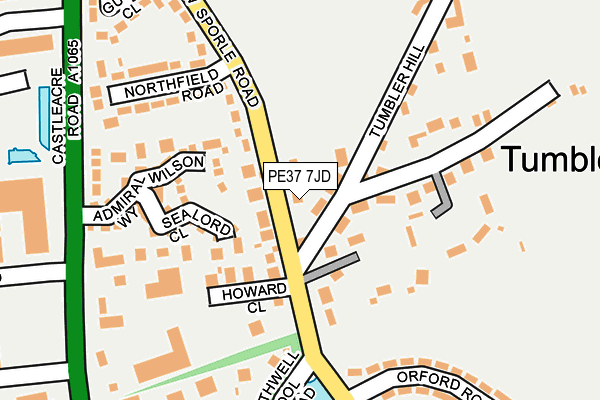 PE37 7JD map - OS OpenMap – Local (Ordnance Survey)