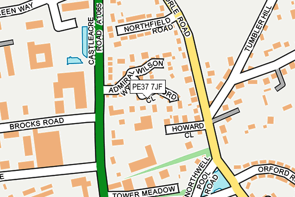 PE37 7JF map - OS OpenMap – Local (Ordnance Survey)