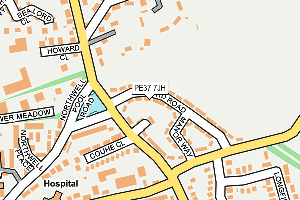 PE37 7JH map - OS OpenMap – Local (Ordnance Survey)