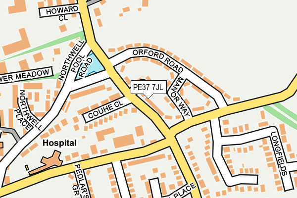 PE37 7JL map - OS OpenMap – Local (Ordnance Survey)