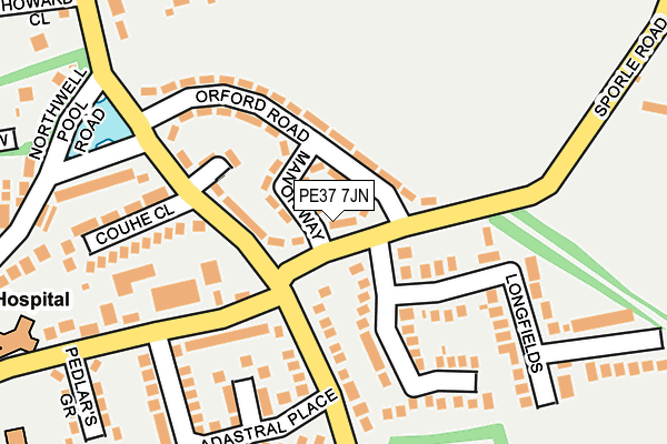 PE37 7JN map - OS OpenMap – Local (Ordnance Survey)