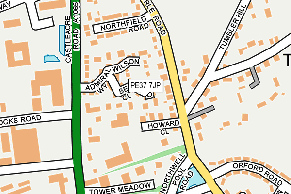PE37 7JP map - OS OpenMap – Local (Ordnance Survey)