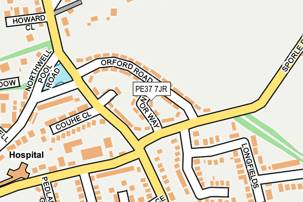 PE37 7JR map - OS OpenMap – Local (Ordnance Survey)