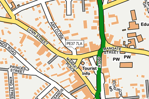 PE37 7LA map - OS OpenMap – Local (Ordnance Survey)