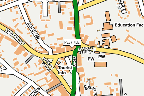 PE37 7LE map - OS OpenMap – Local (Ordnance Survey)