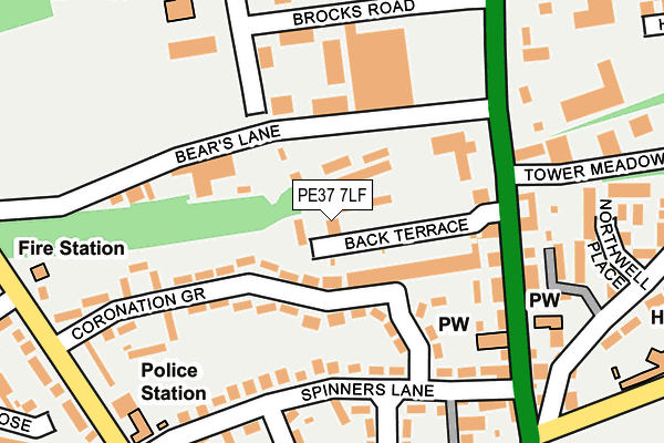 PE37 7LF map - OS OpenMap – Local (Ordnance Survey)