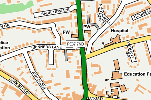 PE37 7ND map - OS OpenMap – Local (Ordnance Survey)