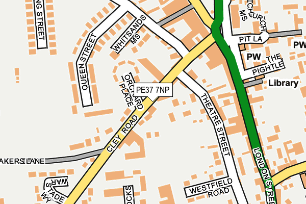 PE37 7NP map - OS OpenMap – Local (Ordnance Survey)