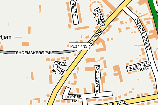 PE37 7NS map - OS OpenMap – Local (Ordnance Survey)