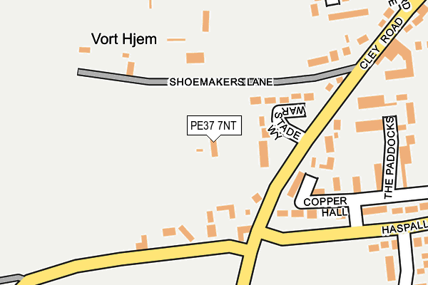 PE37 7NT map - OS OpenMap – Local (Ordnance Survey)