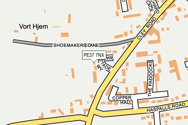 PE37 7NX map - OS OpenMap – Local (Ordnance Survey)