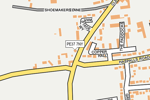 PE37 7NY map - OS OpenMap – Local (Ordnance Survey)