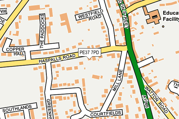 PE37 7PD map - OS OpenMap – Local (Ordnance Survey)