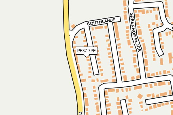 PE37 7PE map - OS OpenMap – Local (Ordnance Survey)