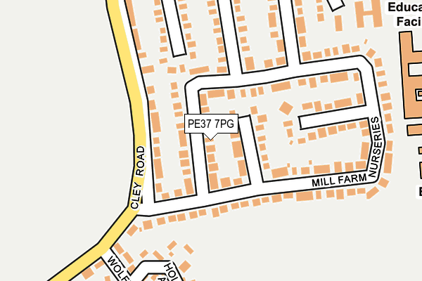 PE37 7PG map - OS OpenMap – Local (Ordnance Survey)