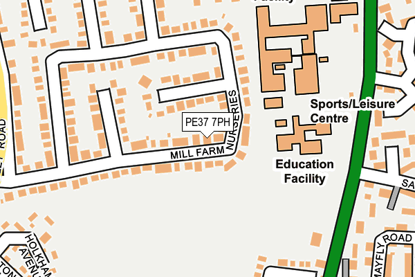 PE37 7PH map - OS OpenMap – Local (Ordnance Survey)