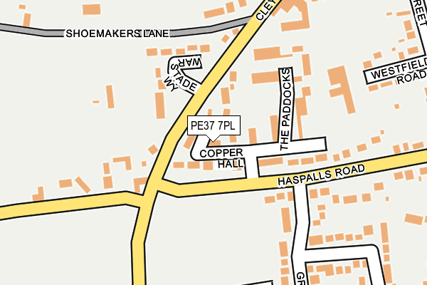 PE37 7PL map - OS OpenMap – Local (Ordnance Survey)