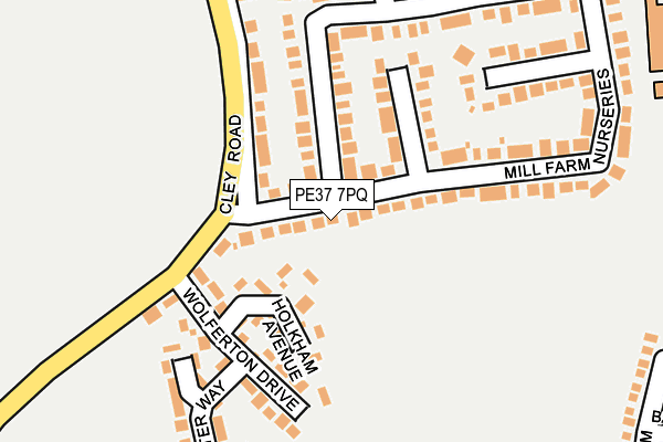 PE37 7PQ map - OS OpenMap – Local (Ordnance Survey)