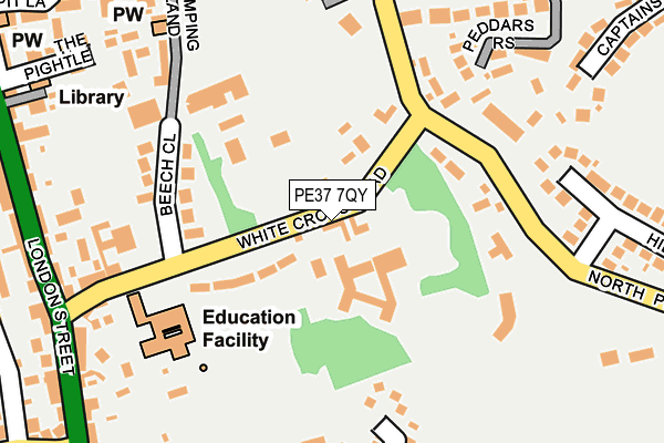 PE37 7QY map - OS OpenMap – Local (Ordnance Survey)