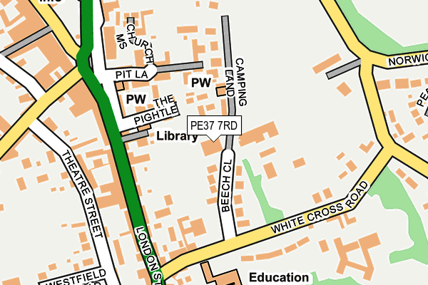 PE37 7RD map - OS OpenMap – Local (Ordnance Survey)