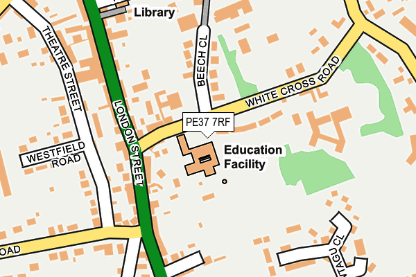PE37 7RF map - OS OpenMap – Local (Ordnance Survey)