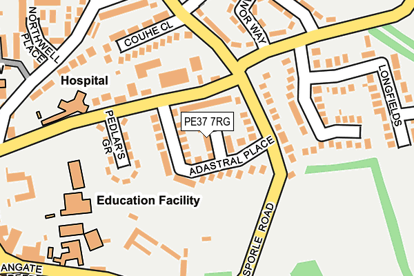 PE37 7RG map - OS OpenMap – Local (Ordnance Survey)