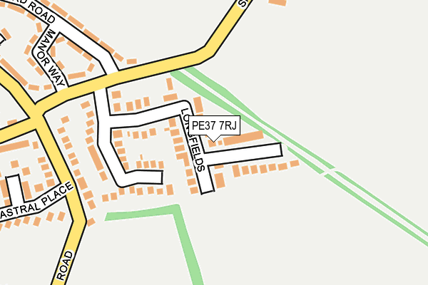 PE37 7RJ map - OS OpenMap – Local (Ordnance Survey)