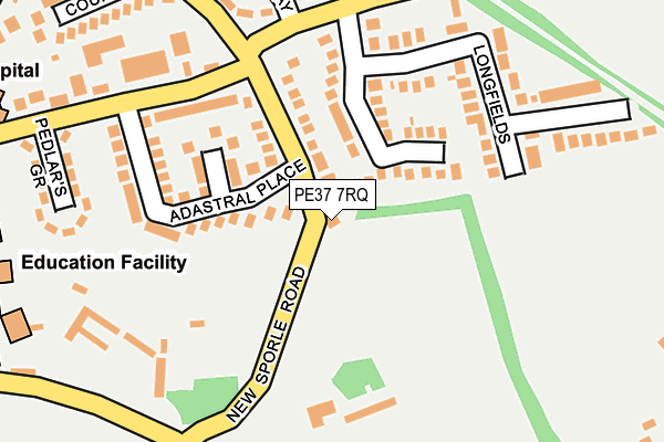 PE37 7RQ map - OS OpenMap – Local (Ordnance Survey)