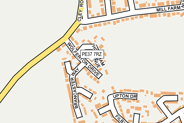 PE37 7RZ map - OS OpenMap – Local (Ordnance Survey)
