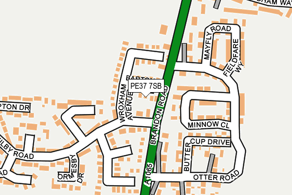 PE37 7SB map - OS OpenMap – Local (Ordnance Survey)