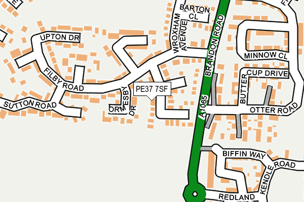 PE37 7SF map - OS OpenMap – Local (Ordnance Survey)
