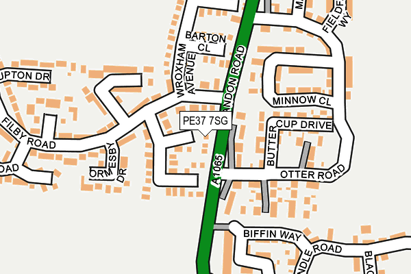 PE37 7SG map - OS OpenMap – Local (Ordnance Survey)