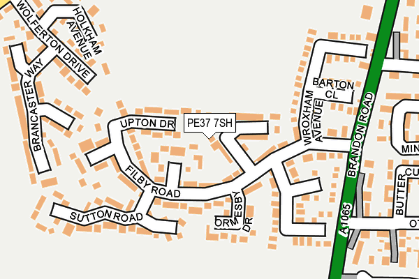 PE37 7SH map - OS OpenMap – Local (Ordnance Survey)