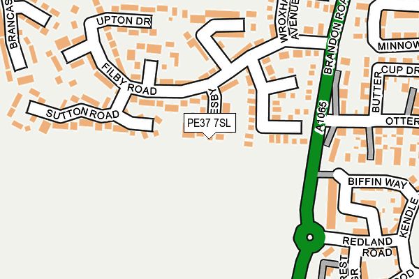 PE37 7SL map - OS OpenMap – Local (Ordnance Survey)