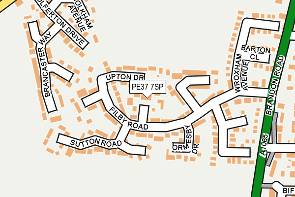 PE37 7SP map - OS OpenMap – Local (Ordnance Survey)