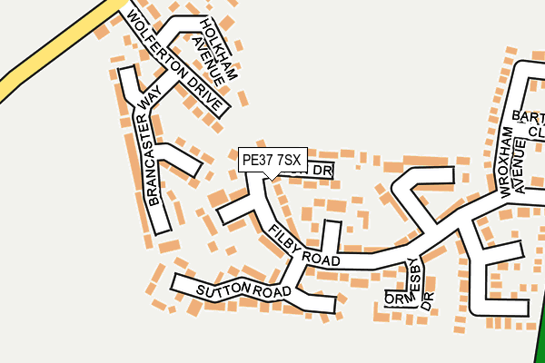 PE37 7SX map - OS OpenMap – Local (Ordnance Survey)