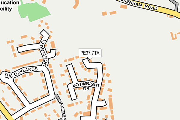 PE37 7TA map - OS OpenMap – Local (Ordnance Survey)