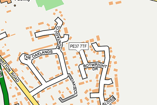 PE37 7TF map - OS OpenMap – Local (Ordnance Survey)