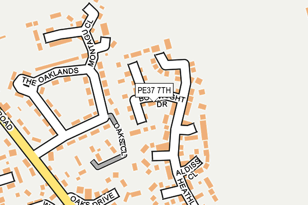 PE37 7TH map - OS OpenMap – Local (Ordnance Survey)