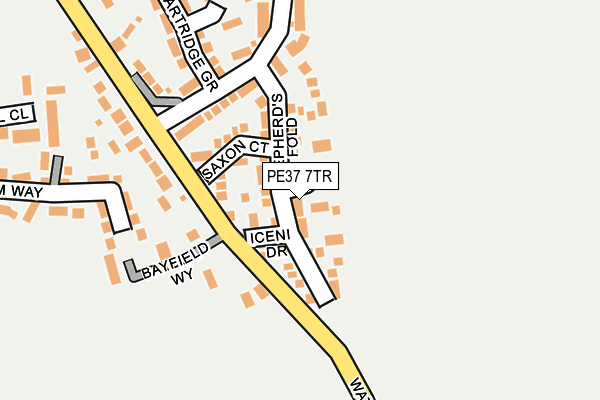 PE37 7TR map - OS OpenMap – Local (Ordnance Survey)