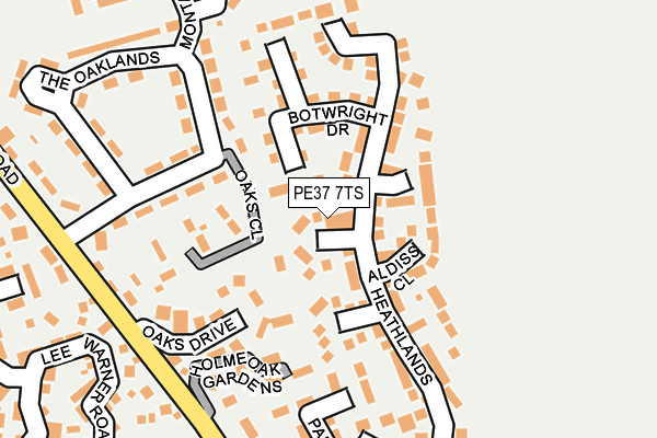 PE37 7TS map - OS OpenMap – Local (Ordnance Survey)