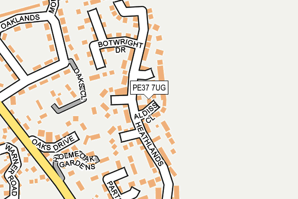 PE37 7UG map - OS OpenMap – Local (Ordnance Survey)