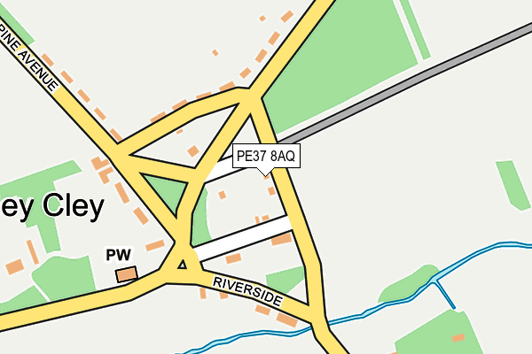 PE37 8AQ map - OS OpenMap – Local (Ordnance Survey)