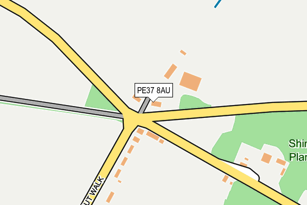 PE37 8AU map - OS OpenMap – Local (Ordnance Survey)