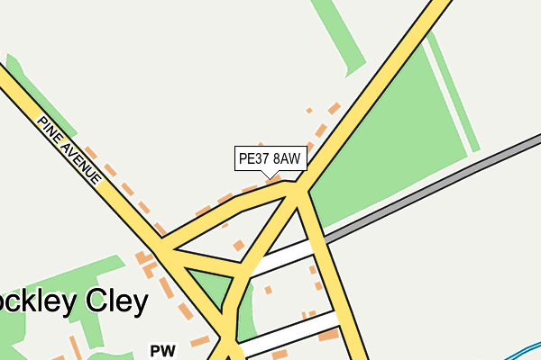 PE37 8AW map - OS OpenMap – Local (Ordnance Survey)