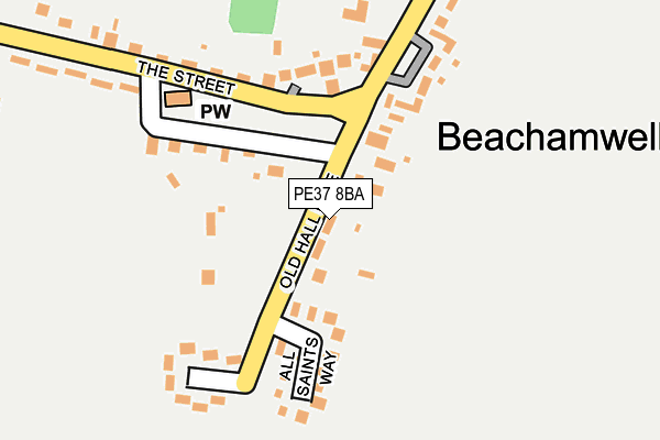 PE37 8BA map - OS OpenMap – Local (Ordnance Survey)