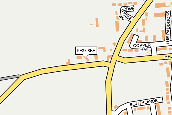 PE37 8BF map - OS OpenMap – Local (Ordnance Survey)