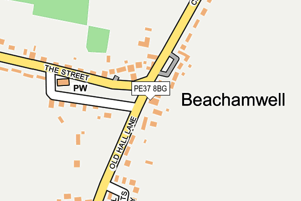 PE37 8BG map - OS OpenMap – Local (Ordnance Survey)